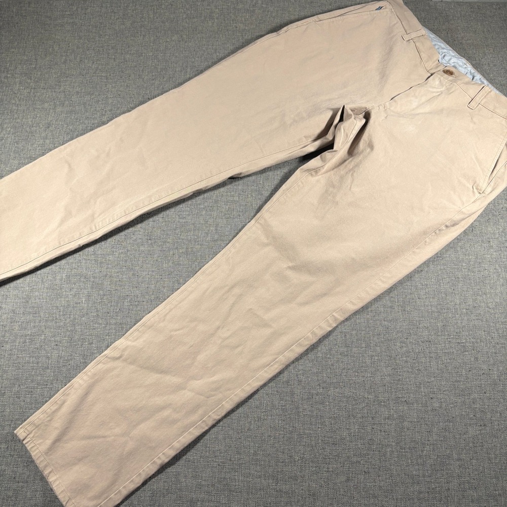 Bonobos Chino Pants Mens 33x32 Tan Khaki Slim Fit Cotton Stretch Trousers
